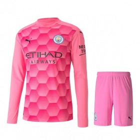 Koszulka Manchester City Bramkarska Dziecięcy Trzeci Stroje Piłkarskie 2020/21 Długi Rękaw